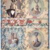 AB Studio Decoupage Rice Paper  A/4 - Vintage Anthropomorphic Rabbit Portraits - 2244