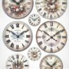 AB Studio Decoupage Rice Paper  A/4 - Vintage Clock Faces Collection - 2405