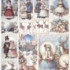 AB Studio Decoupage Rice Paper  A/4 - Vintage Victorian Christmas Craft Sheets - 2459