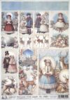 AB Studio Decoupage Rice Paper  A/4 - Vintage Victorian Christmas Craft Sheets - 2459