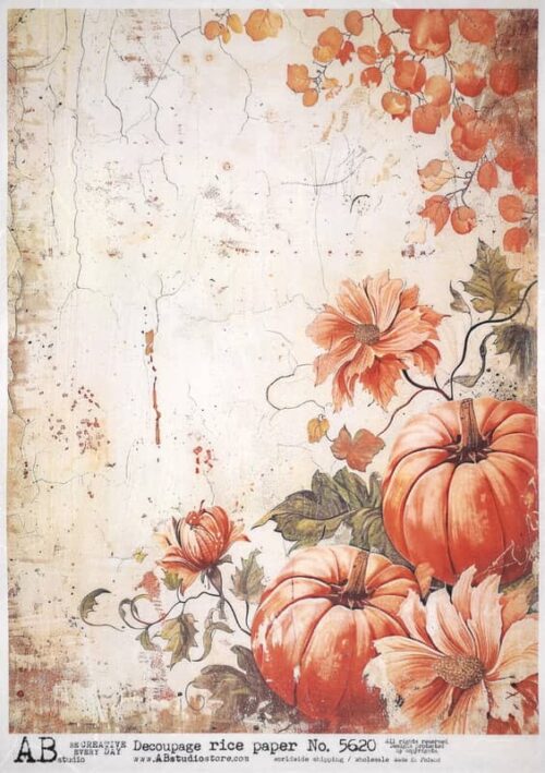 AB Studio Decoupage Rice Paper A/4 - Autumn Composition - 5620