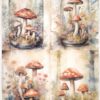 AB Studio Decoupage Rice Paper A/4 - Mushrooms - 5627