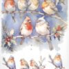 AB Studio Decoupage Rice Paper  A/4 - Winter Birds Serenade - 5688