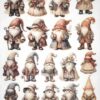 AB Studio Decoupage Rice Paper A/4 - Winter Gnome - 5705