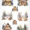 AB Studio Decoupage Rice Paper  A/4 - Festive Forest Friends - 5745