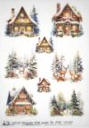 AB Studio Decoupage Rice Paper  A/4 - Festive Forest Friends - 5745