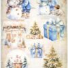 AB Studio Decoupage Rice Paper  A/4 - Snowy Holiday Cheer - 5751