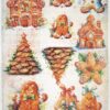 AB Studio Decoupage Rice Paper  A/4 - Festive Delights: Christmas Gingerbread - 5761