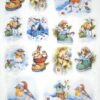 AB Studio Decoupage Rice Paper  A/4 - Vintage Winter Animals - 5785