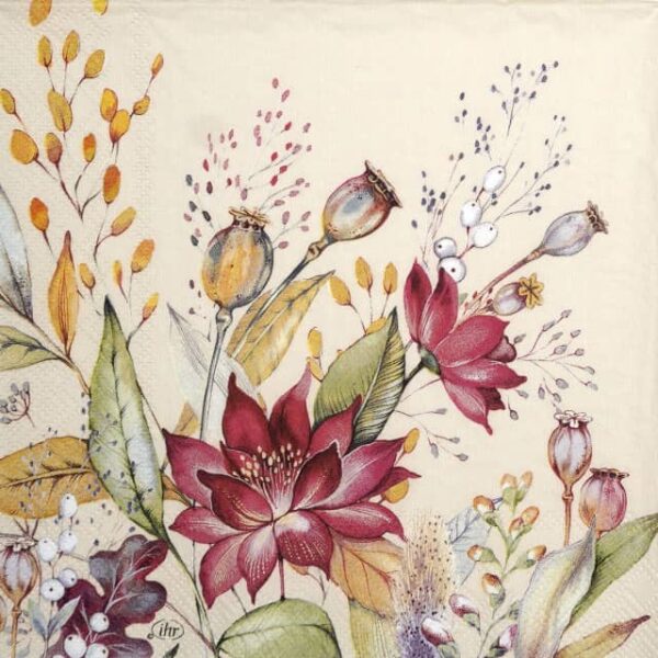 Paper Napkin - Autumn Meadow Flowers