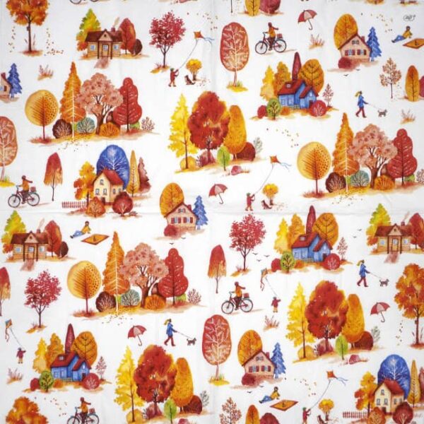 Paper Napkin - Autumn Landscape