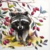 Paper Napkin - Autumn Raccoon