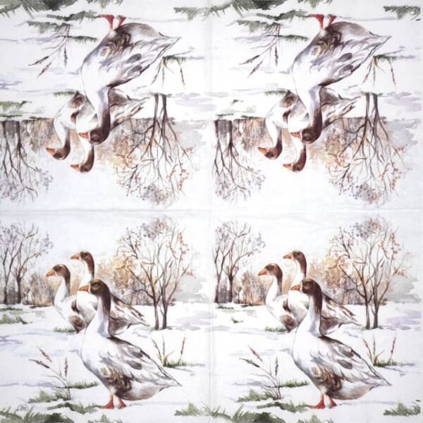 Paper Napkin - Winter Geese