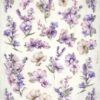 Stamperia Rice Paper A4 - Lavender - Flower Pattern - DFSA4881