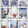 Decoupage Rice Paper  A/3  - Winterly Animals Cards - 4054