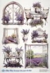 AB Studio Decoupage Rice Paper  A/4 - Lavender Fields and Rustic Decor - 239MV