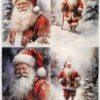 AB Studio Decoupage Rice Paper  A/4 - Vintage Santa Claus - 405MV