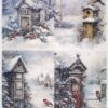 AB Studio Decoupage Rice Paper  A/4 - Quiet Beauty of Winter and the Charm of Rural England - 458MV