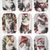 AB Studio Decoupage Rice Paper  A/4 - Christmas Cats - 2579