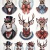 AB Studio Decoupage Rice Paper  A/4 - Mr And Mrs Deer- 5677