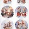 AB Studio Decoupage Rice Paper A/4 - Winter Mouse Friends - 6222