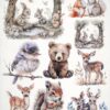 AB Studio Decoupage Rice Paper A/4 - Woodland Animals - 340MV