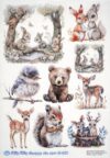 AB Studio Decoupage Rice Paper A/4 - Woodland Animals - 340MV