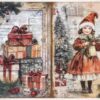 AB Studio Decoupage Rice Paper A/4 - Christmas Nostalgia Present Boxes - 479MV