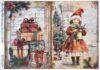 AB Studio Decoupage Rice Paper A/4 - Christmas Nostalgia Present Boxes - 479MV