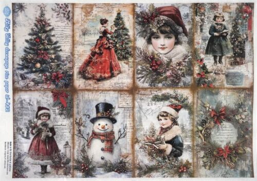 AB Studio Decoupage Rice Paper A/4 - Christmas Nostalgia - 482MV