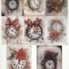 AB Studio Decoupage Rice Paper A/4 - Holiday Wall Clocks - 493MV