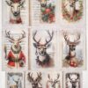 AB Studio Decoupage Rice Paper A/4 - Christmas Reindeer - 496MV