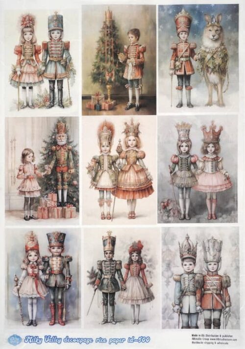 AB Studio Decoupage Rice Paper A/4 - Christmas Soldiers - 500MV