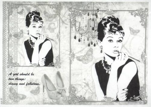 Audrey Hapburn rice paper for decoupage