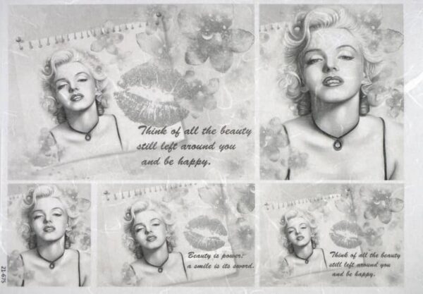 Marilyn Monroe Rice paper for decoupage