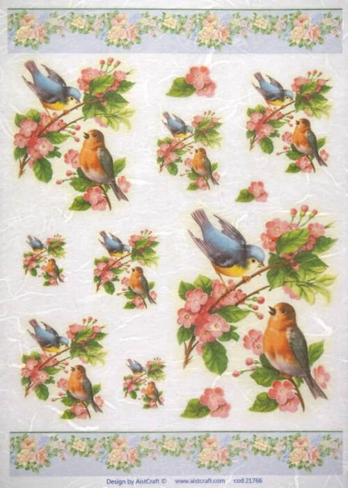 Blossom Birds rice paper for decoupage