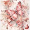 AB Studio Decoupage Rice Paper A/4 - Butterfly & Floral Christmas - 416MV