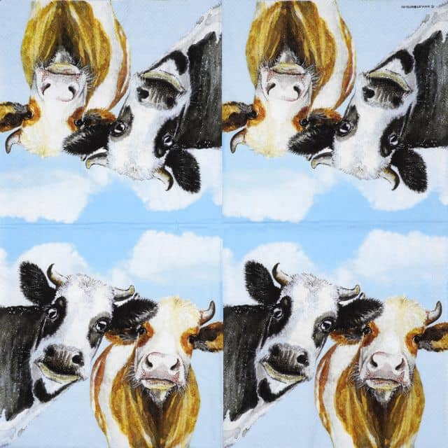 Paper Napkin - Pair of cows