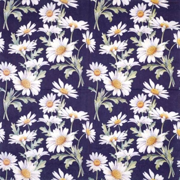 Paper Napkin - Beautiful daisies blue