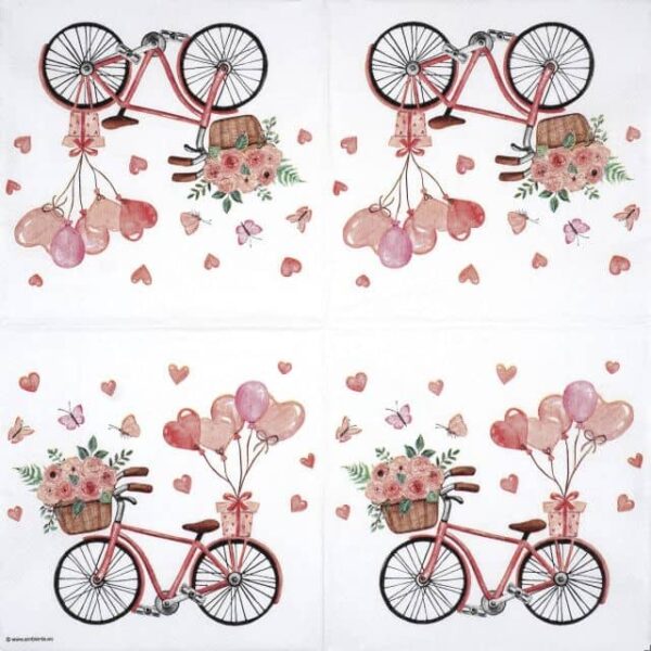 Paper Napkin - Bike of love