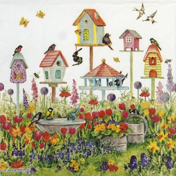 Paper Napkin - Birdhouses