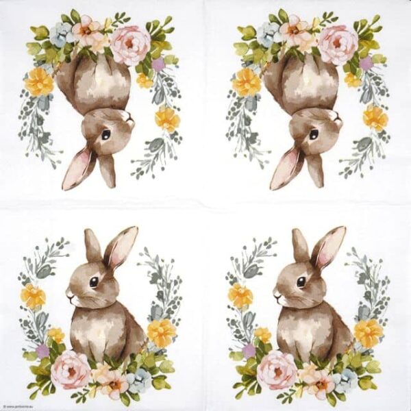 Paper Napkin - Cute Easter Rabbit