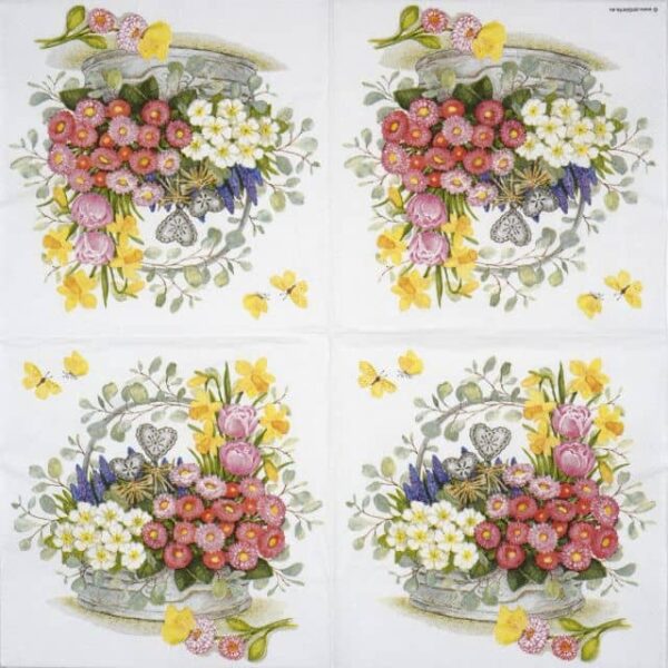 Paper Napkin - Spring flowers decoration