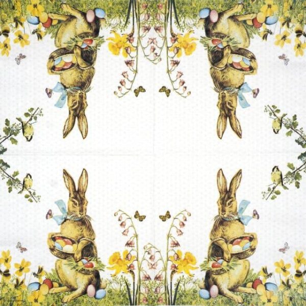 Paper Napkin - Vintage Easter Bunny