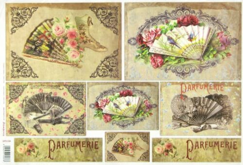 Stamperia Rice Paper 33x49cm - Hand Fans - DFS198