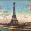 Stamperia Rice Paper 33x49cm  - Travel Tour Eiffel Card DFS291