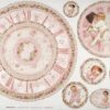 a collection of clocks with images of babies