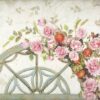 a painting of flowers on a bicycle