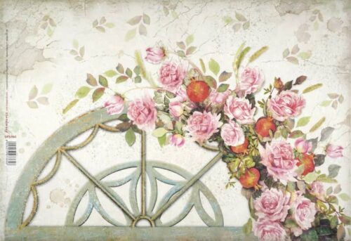 Stamperia Rice Paper 33x49cm - Arch with Roses DFS366