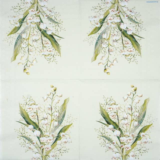 Paper-Napkin-Ambiente-Lily-of-the-valley-green-13319551